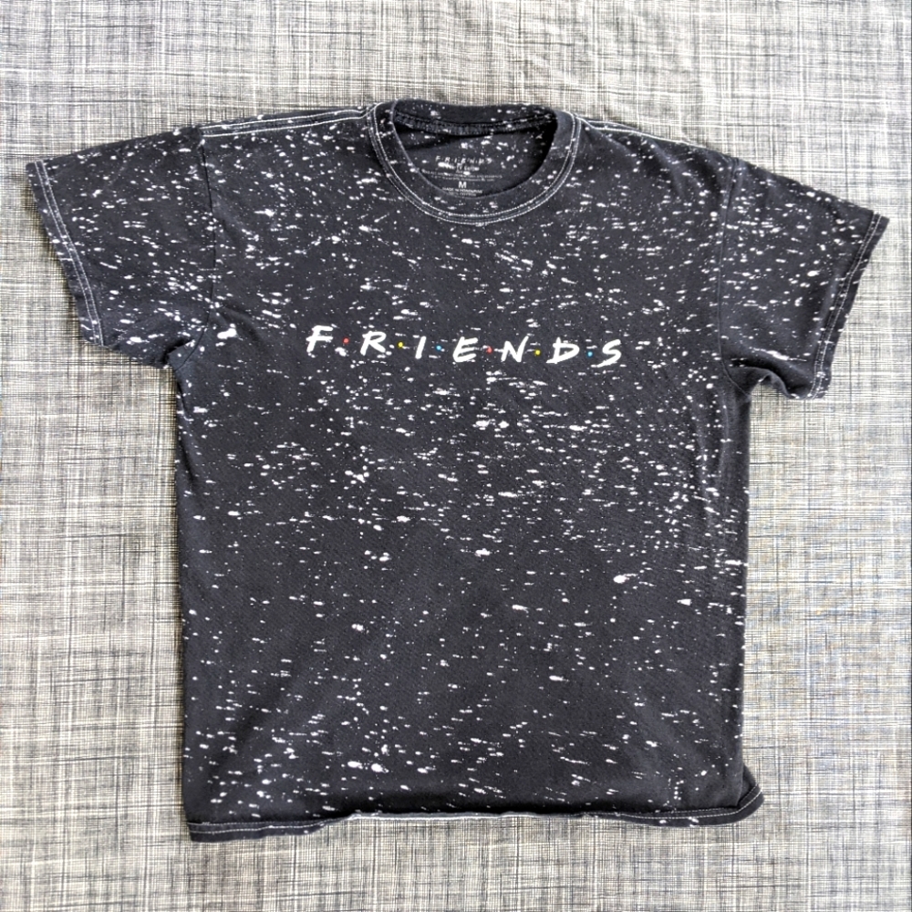 Friends TV show series t-shirt, spattered, dyed